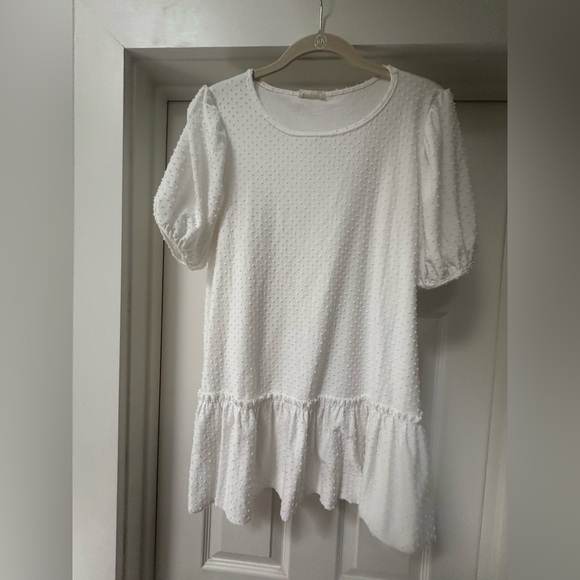 Textured White Blouse - Picture 1 of 5